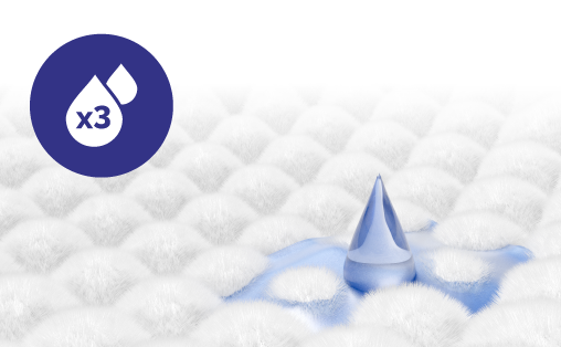 Hasta 3 veces absorción